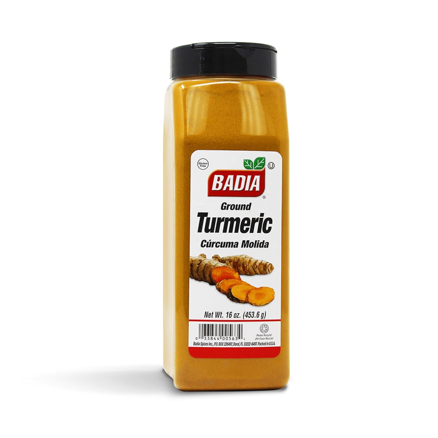 Cúrcuma molida Badia, 16 oz – Condimento premium de cúrcuma