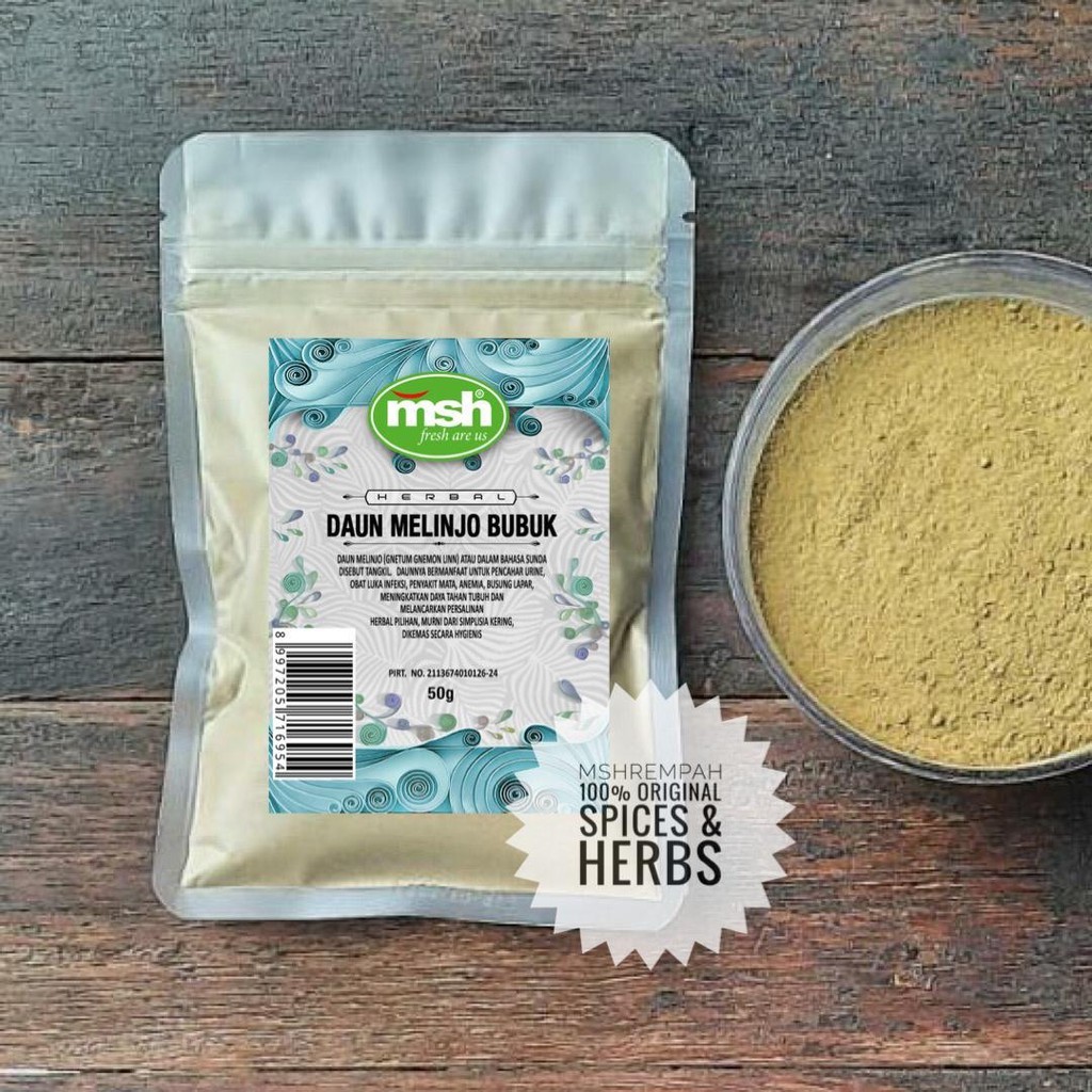 Melinjo Leaf Powder 50g Indonesian botanical kitchen grade