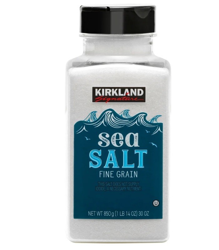 Kirkland Signature, Pure Sea Salt, 30 oz Fine Grain