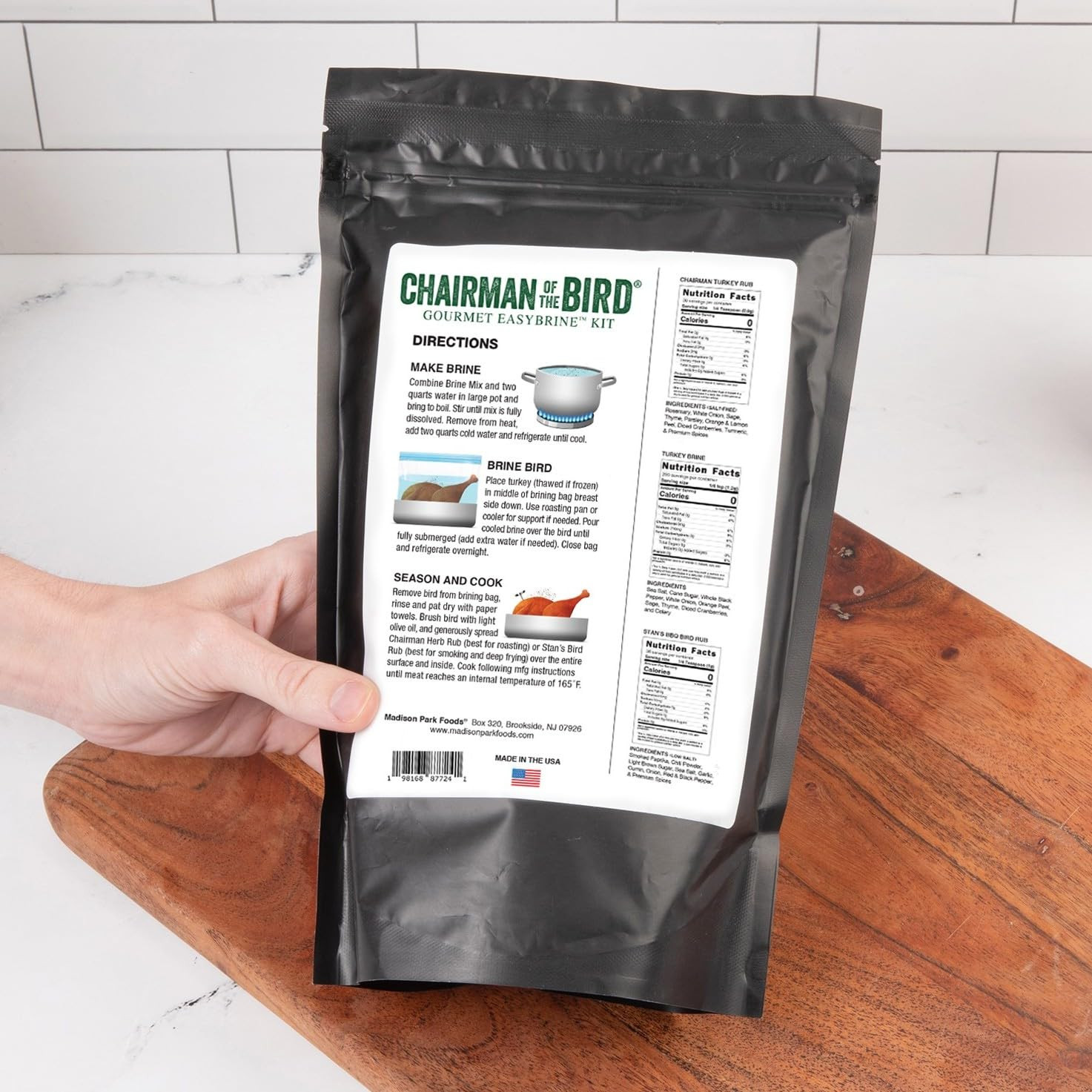 Chairman of the Bird Gourmet Turkey Brine and Rub Kit – Premium Brine Mix, Custo