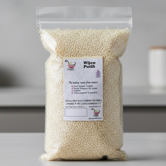 White Sesame Seeds 1kg | Halal | Kitchen Topping & Baking | Eco Conscious Flavor