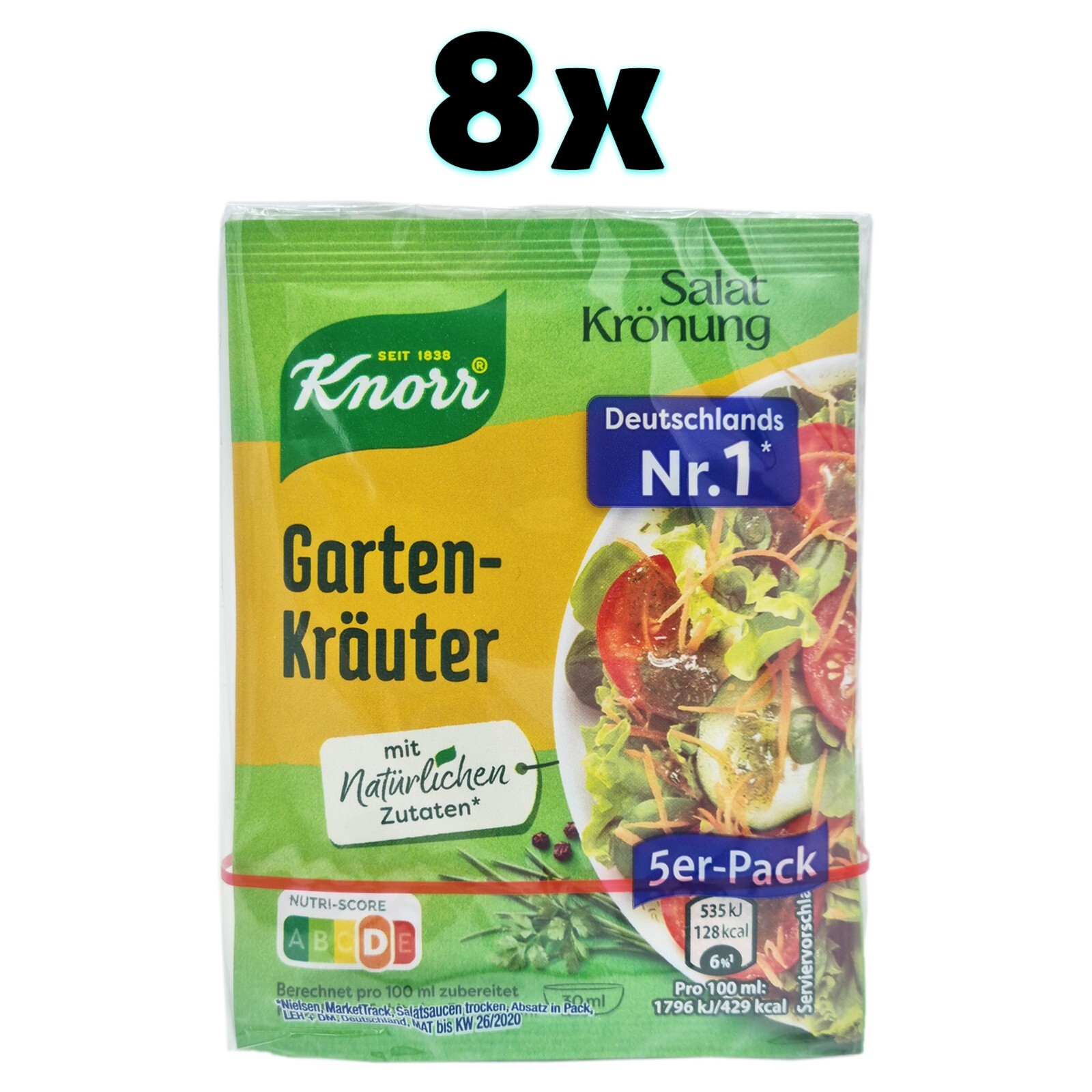 8x 5 pcs Knorr Salat Krönung Würzige Gartenkräuter🍴spicy garden herbs seasoning