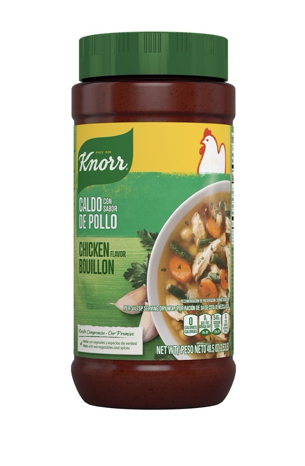 2packs Knorr Caldo con Sabor de Pollo Chicken Bouillon Dry Mix, 40.5 oz