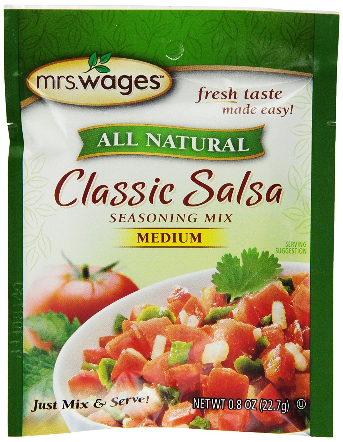 Medium Classic Salsa Seasoning Mix | Easy-To-Use | Quick Homemade Salsa | Medium