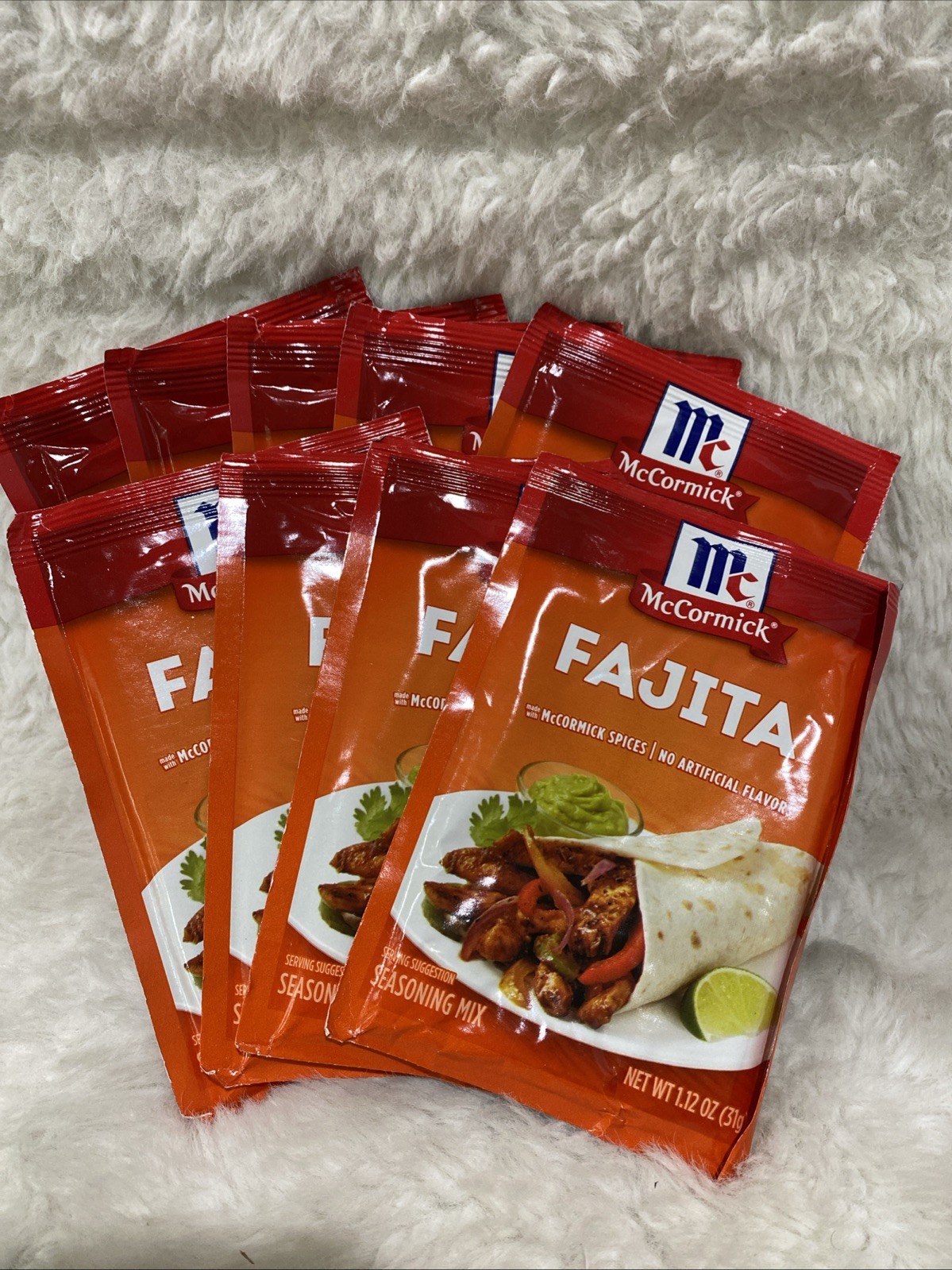 McCormick FAJITA Seasoning Sauce Mixes 1.12 oz Packet – 9 PACK BB 11/02/2025