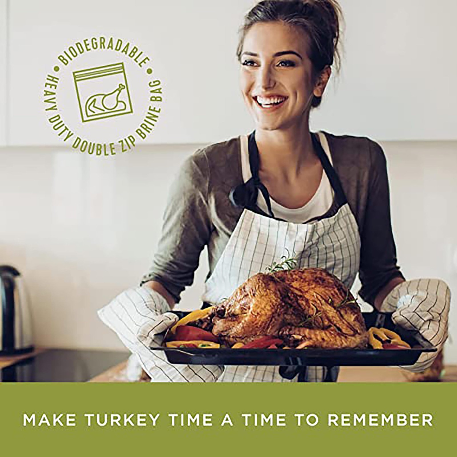 Apple Sage Turkey Perfect Brine – Turkey Brine Kit with Bag for Roasting, Gri…