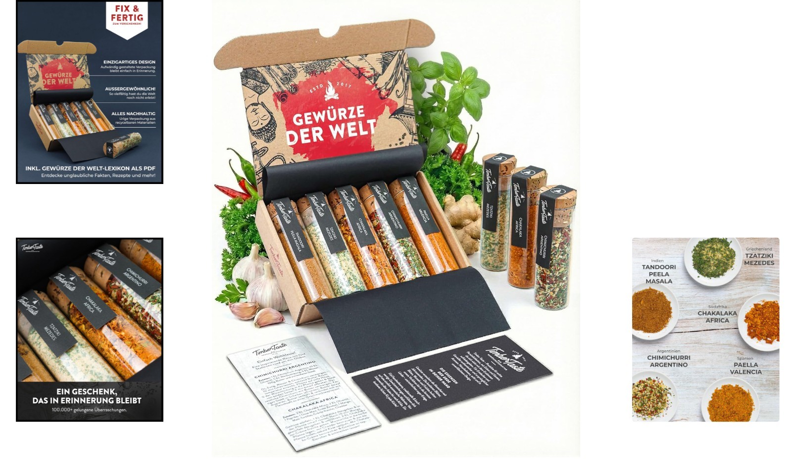 Elegant Spice Collection Gift Set – 5 Unique Blends for Flavor Enthusiasts