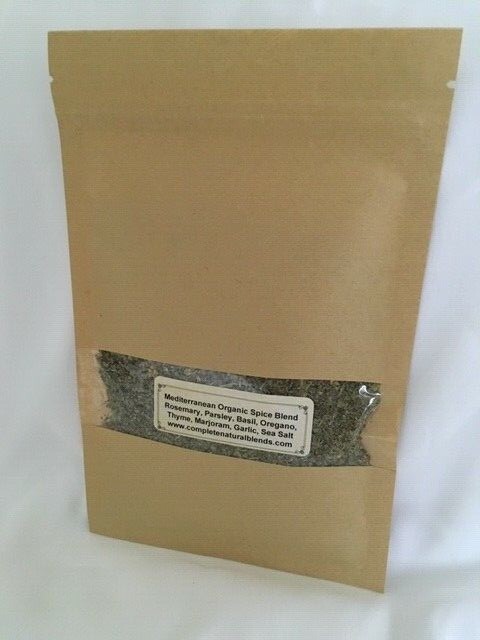 Organic MEDITERRANEAN HERBAL GARLIC SEA SALT SPICE BLEND 2 oz. Parsley, Rosemary