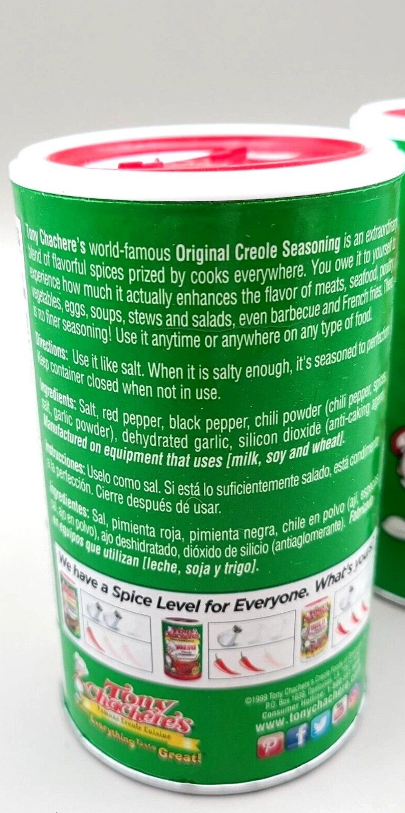 Tony Chachere’s The Original Creole Spice Seasoning 2 Pack 8oz Each Exp. 04/2027