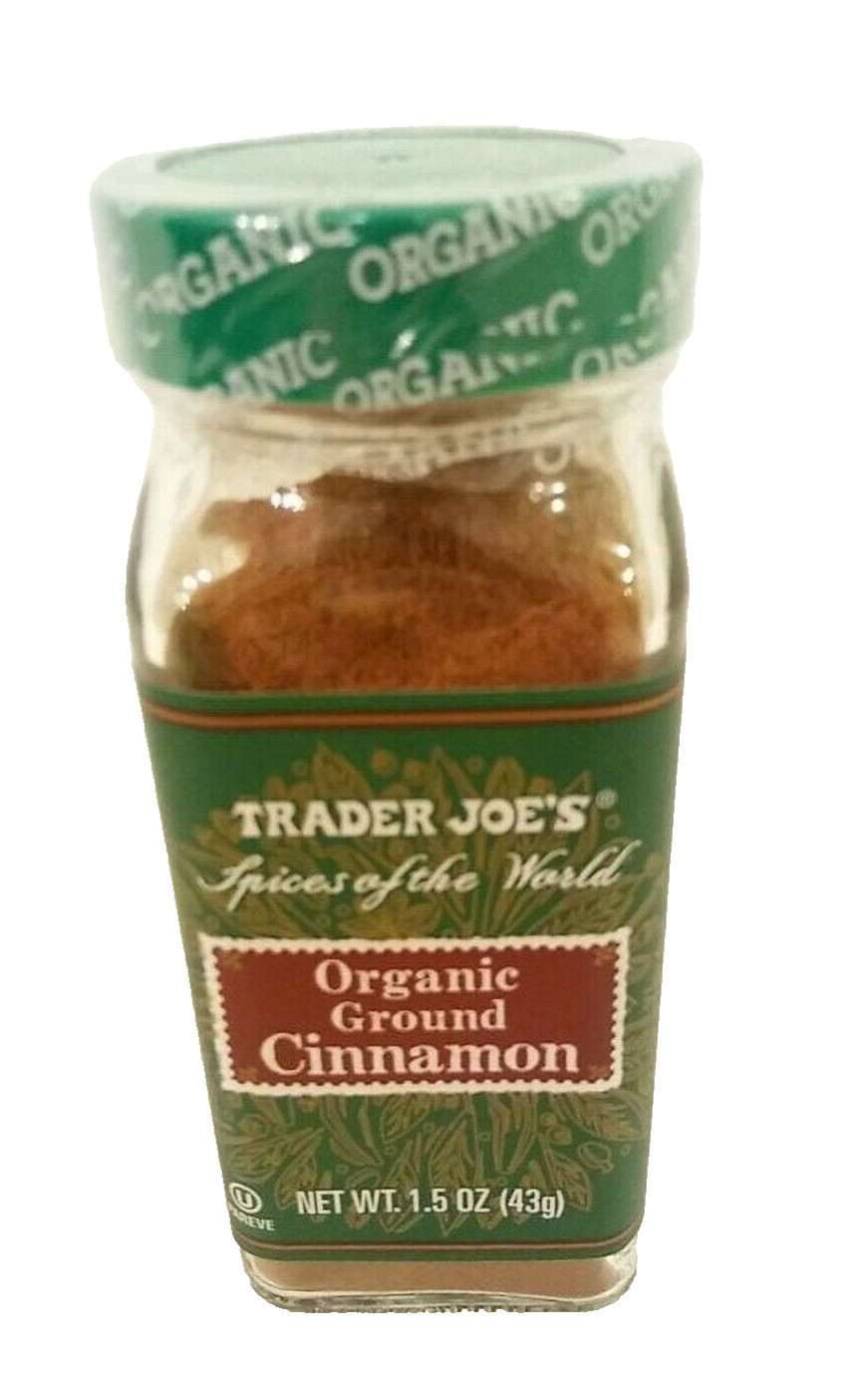 2 Pack Trader Joe’s Organic Ground Cinnamon Spices of the World 1.5 oz ea Jar