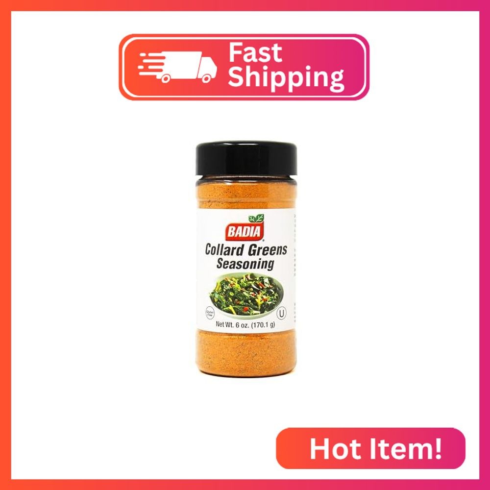 Badia Collard Greens Seasoning 6 oz – Savory Southern Spice Blend for Greens, So