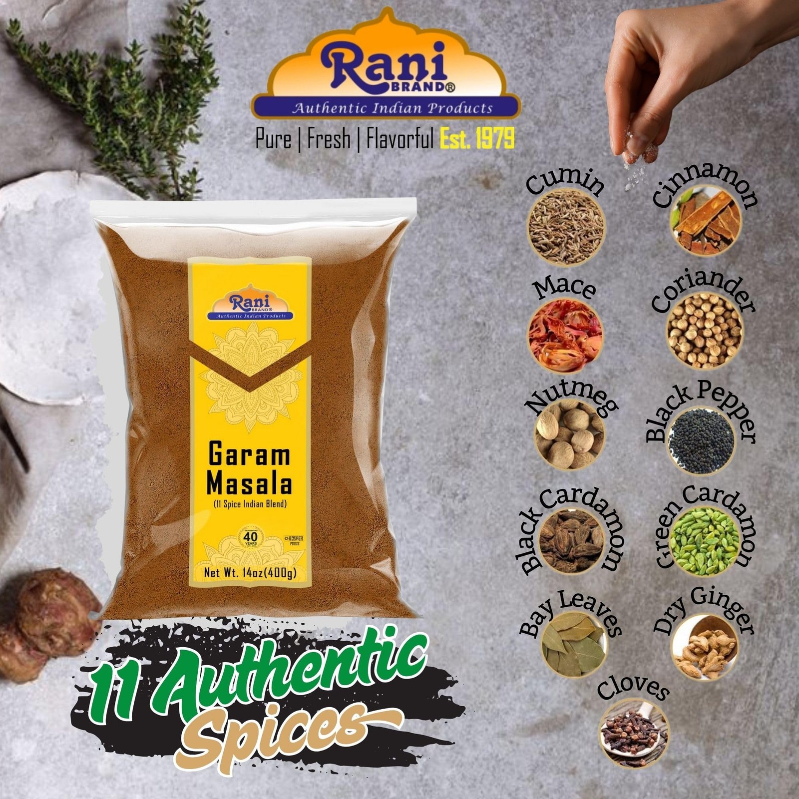 Rani Garam Masala Indian 11-Spice Blend 14oz (400g)