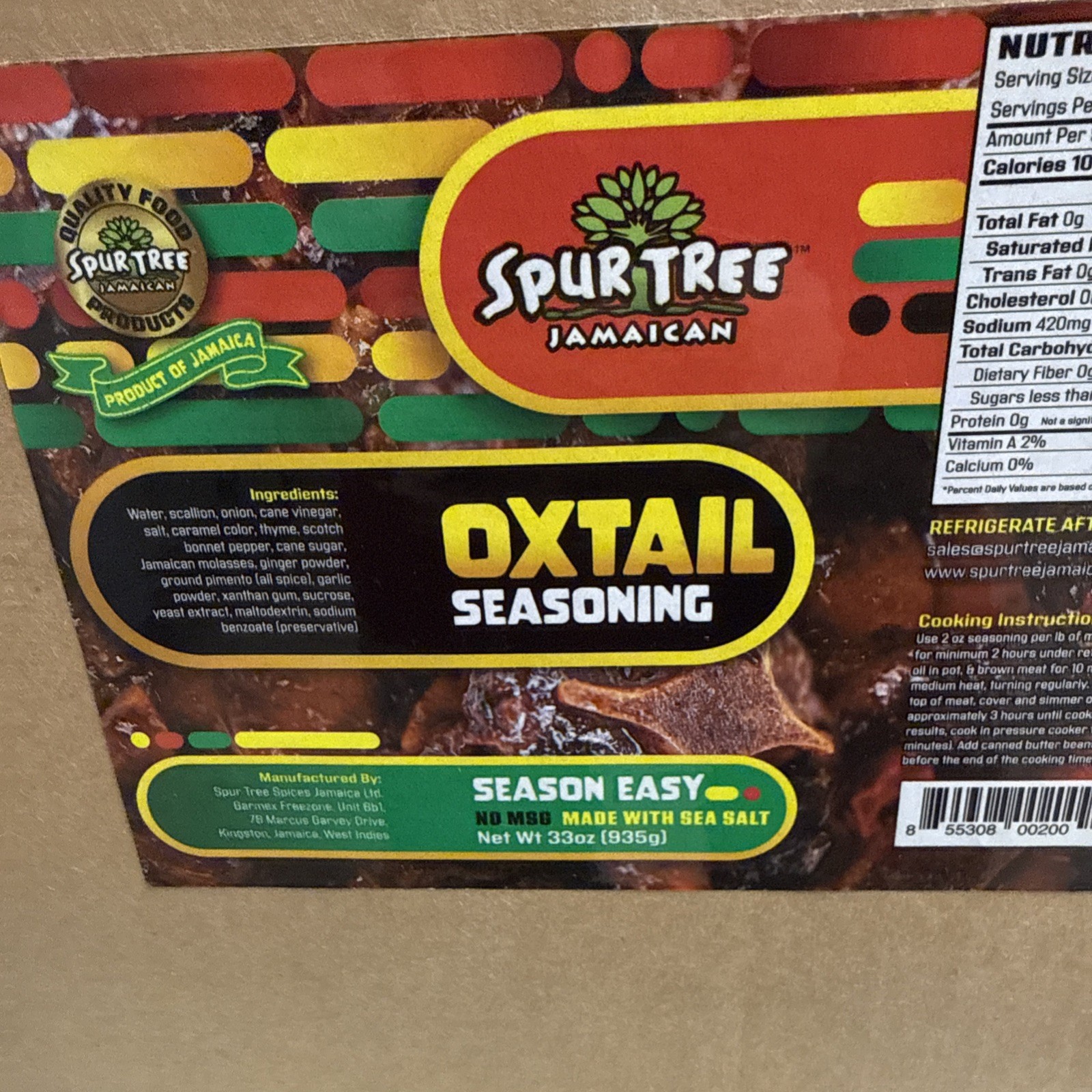 Spur Tree Jamaican Oxtail Seasoning 12/33 oz – Island Jamaican Flavor – Case