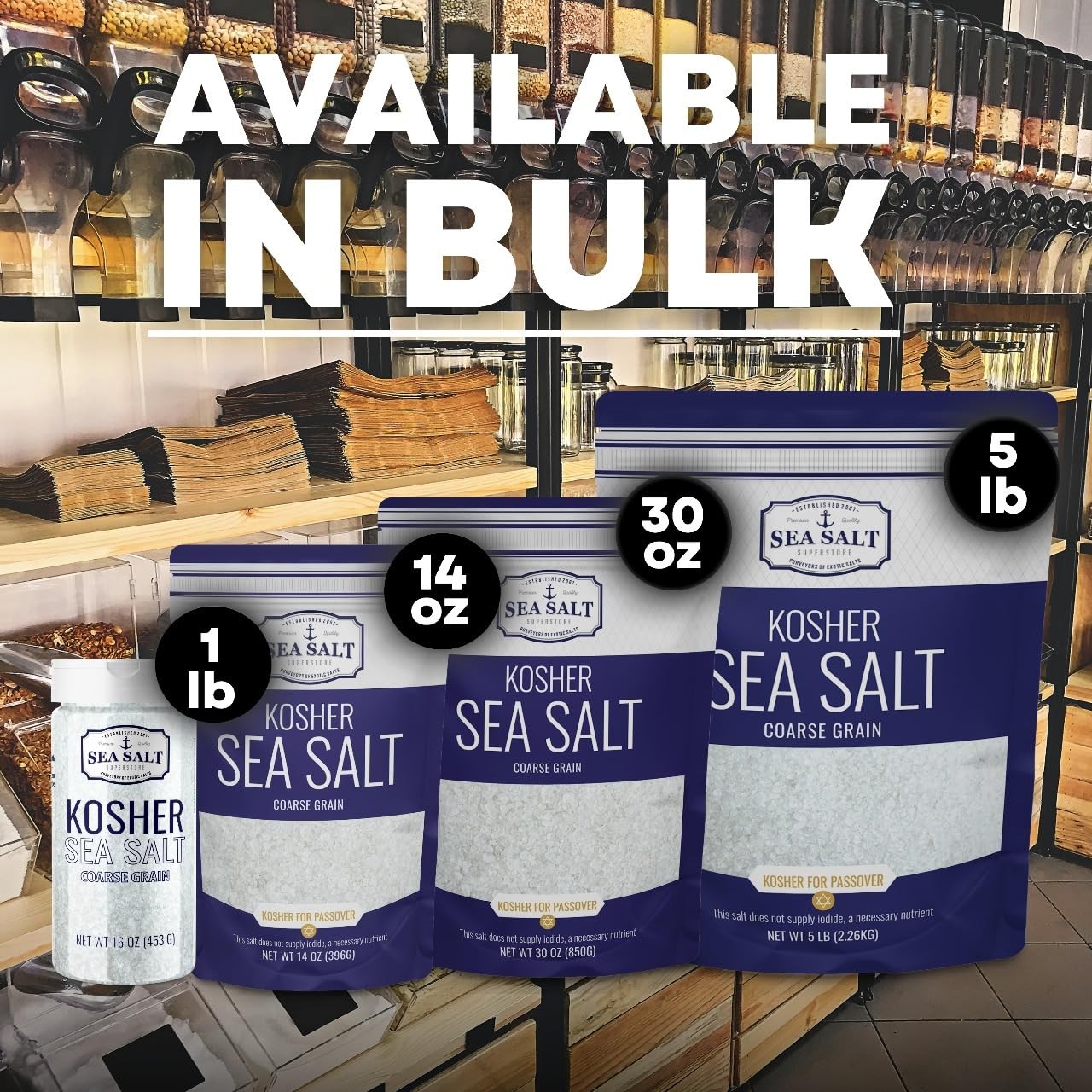 Fine Grain Kosher Salt, Fine for Table Salt, Non-Iodized & Natural for Table …