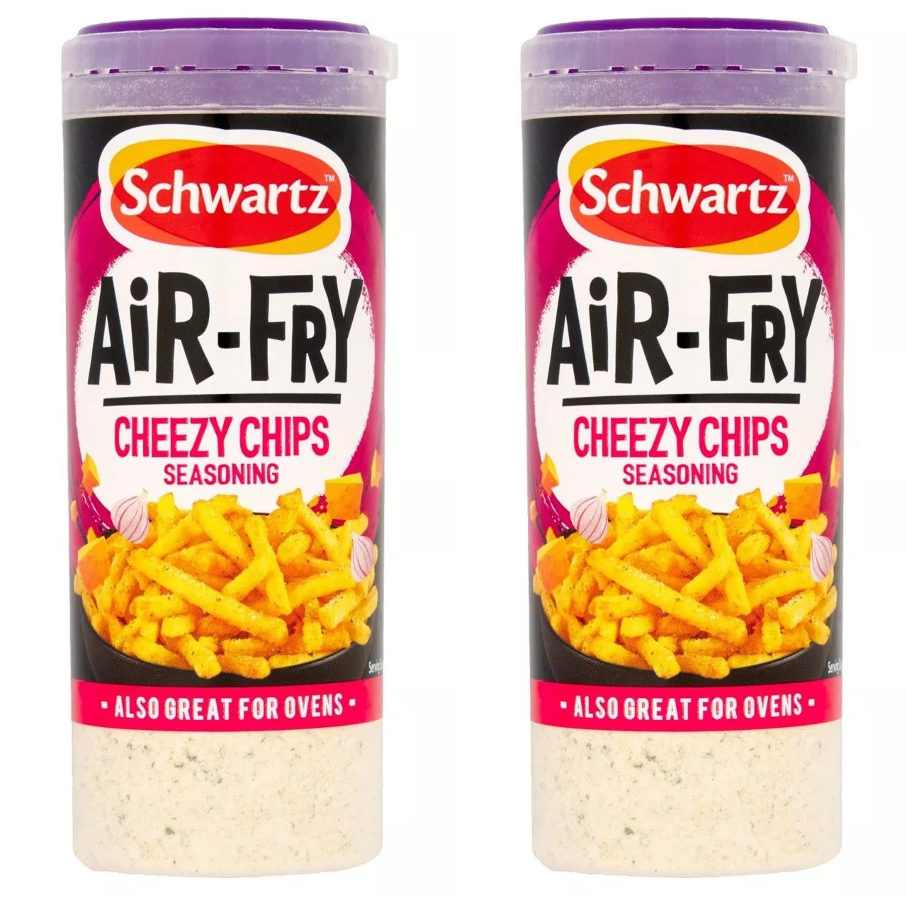 Schwartz Air Fryer Cheezy Chips Seasoning Drum 140g PACK OF 2