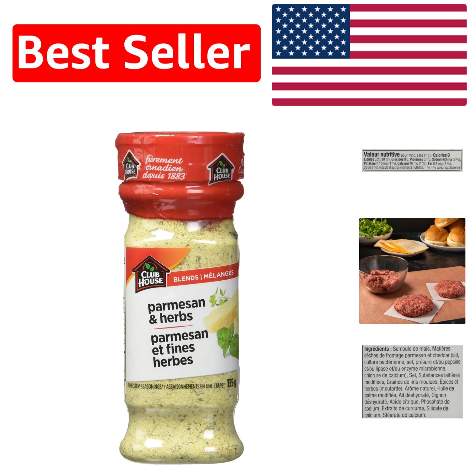Imported Flavor Blend of Parmesan, Garlic & Herbs – 135g of Gourmet Delight