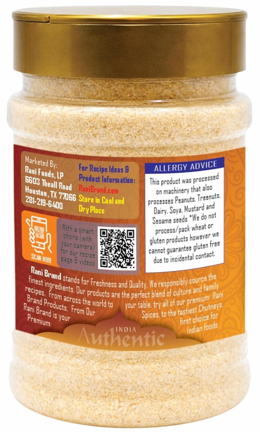 Rani Asafetida Hing Ground 3.75oz 106g Gluten Friendly, PET Jar ~ All Natural…