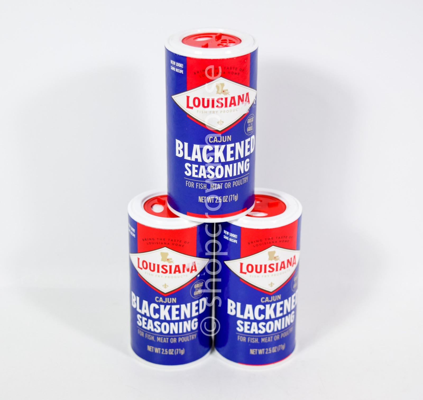 3 Louisiana Fish Fry Product CAJUN BLACKENED SEASONING 2.5oz shaker 07/01/2027