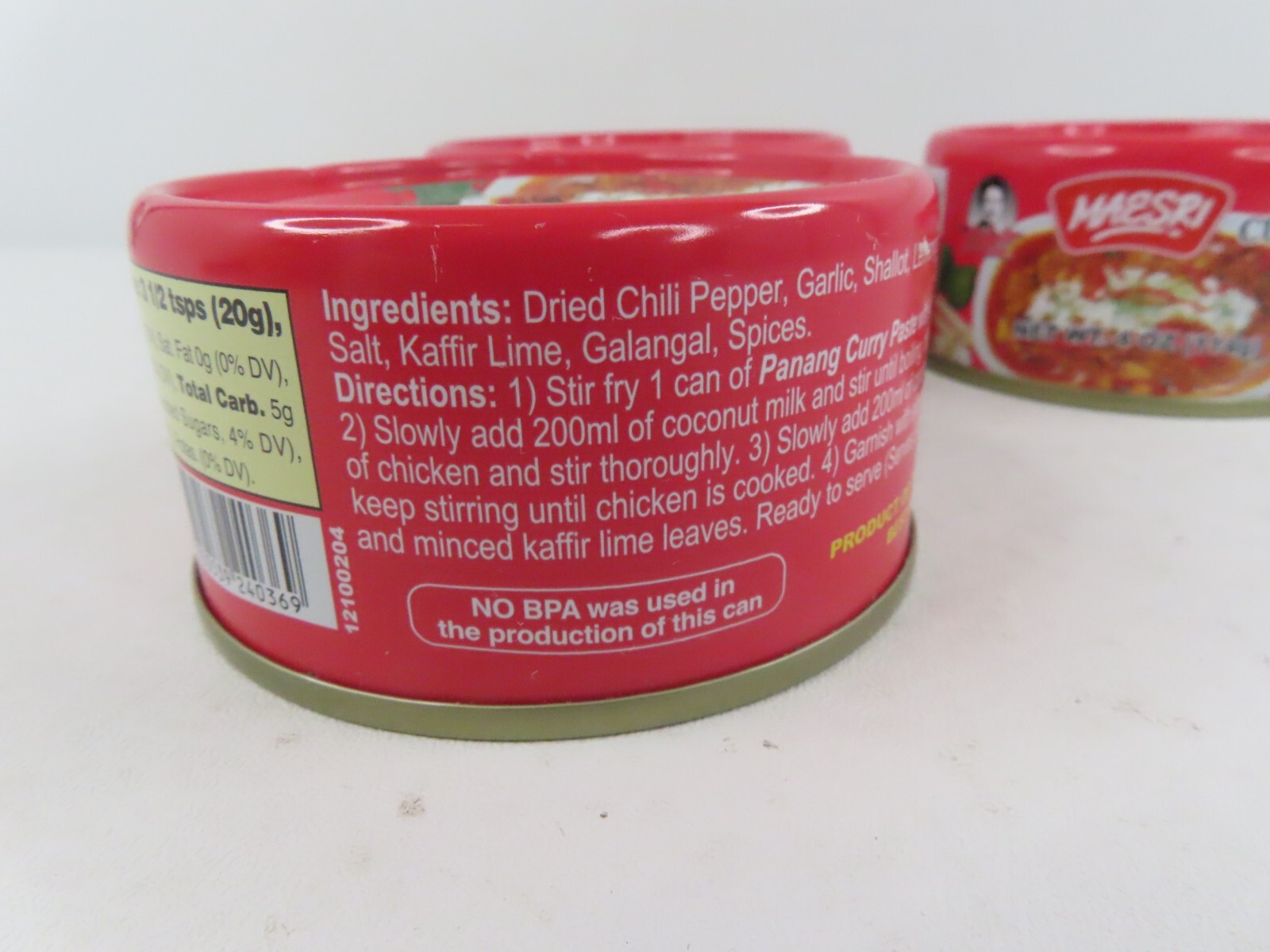 (3-PACK) MAESRI THAI PANANG CURRY PASTE 4 OZ / 114 G **FREE SHIPPING**