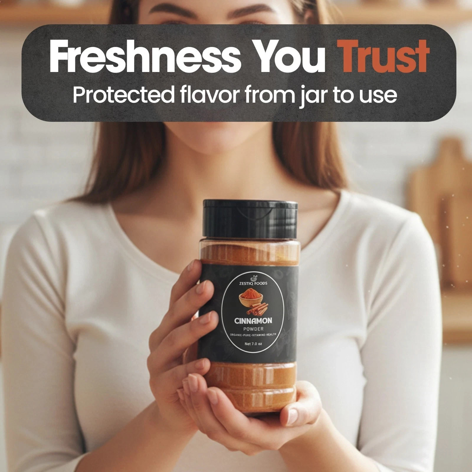 Cinnamon Powder 7 oz | Finely Ground Cinnamon Spice | Warm Aroma & Rich Flavor