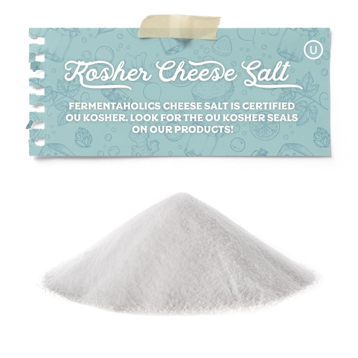 Fermentaholics 2 Pack Kosher Cheese Salt | Fine Grain Flaked Salt for…