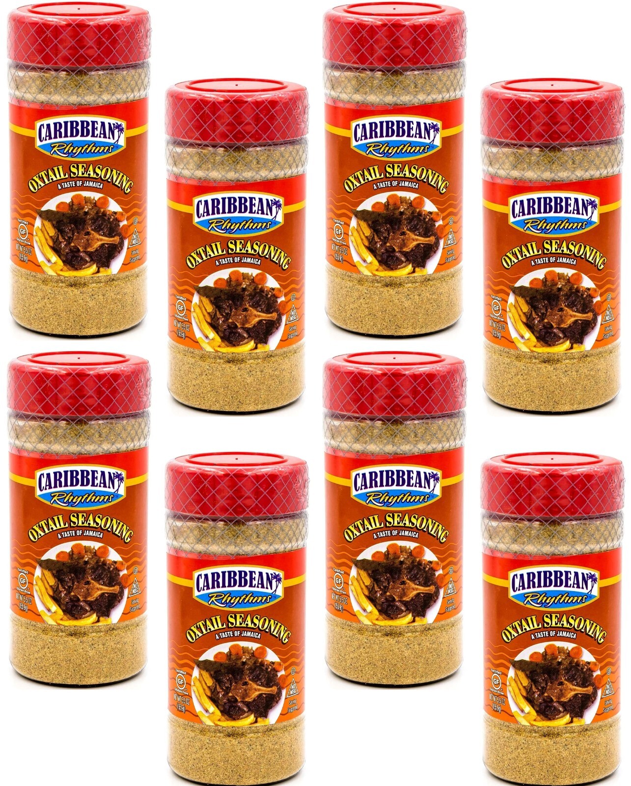 8 Cans Caribbean Rhythms Oxtail Seasoning Jamaican Spice Meat Fish Size 5.5 oz