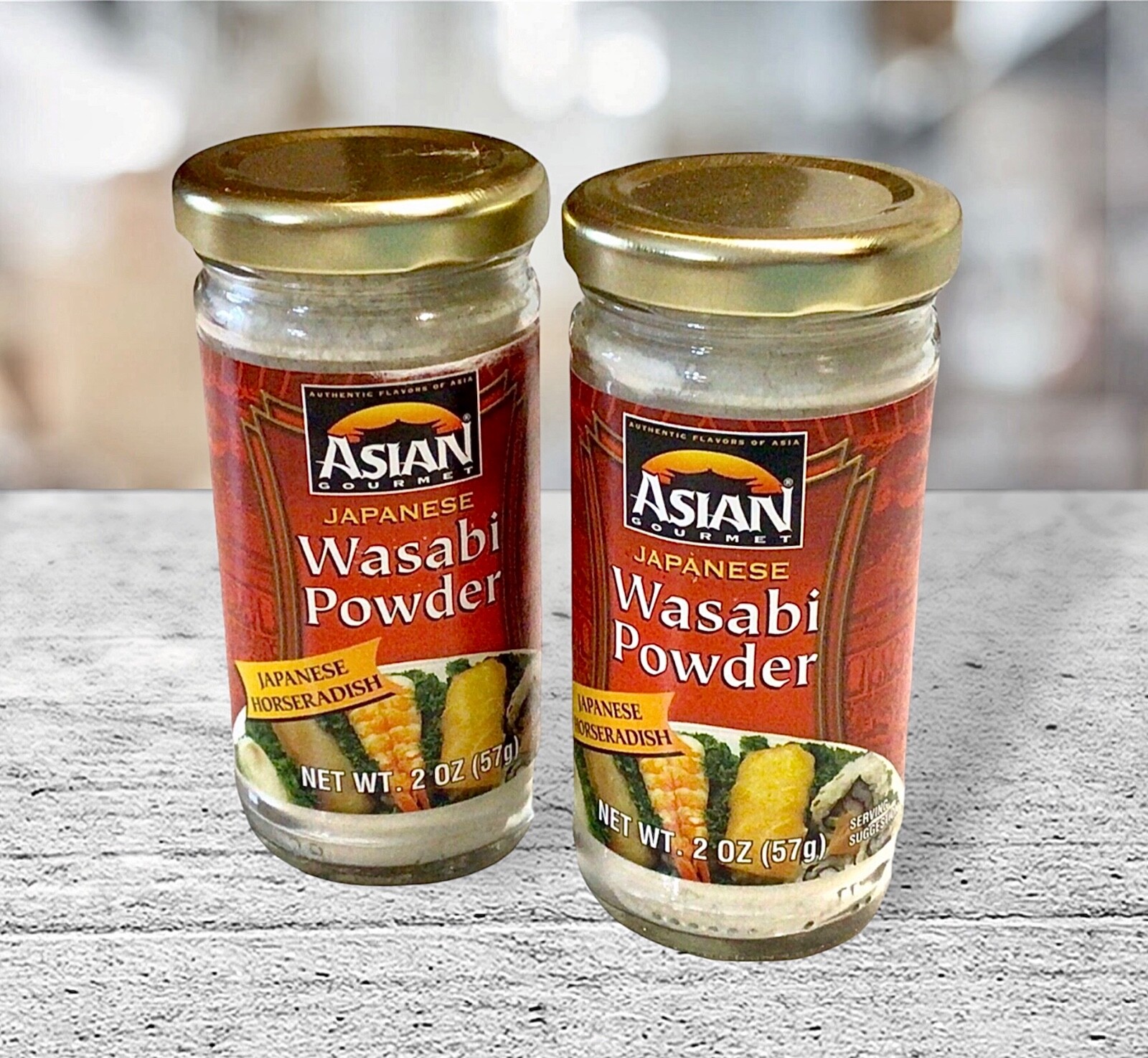 2 ASIAN GOURMET Wasabi Powder~Japanese Horseradish~ Spicy