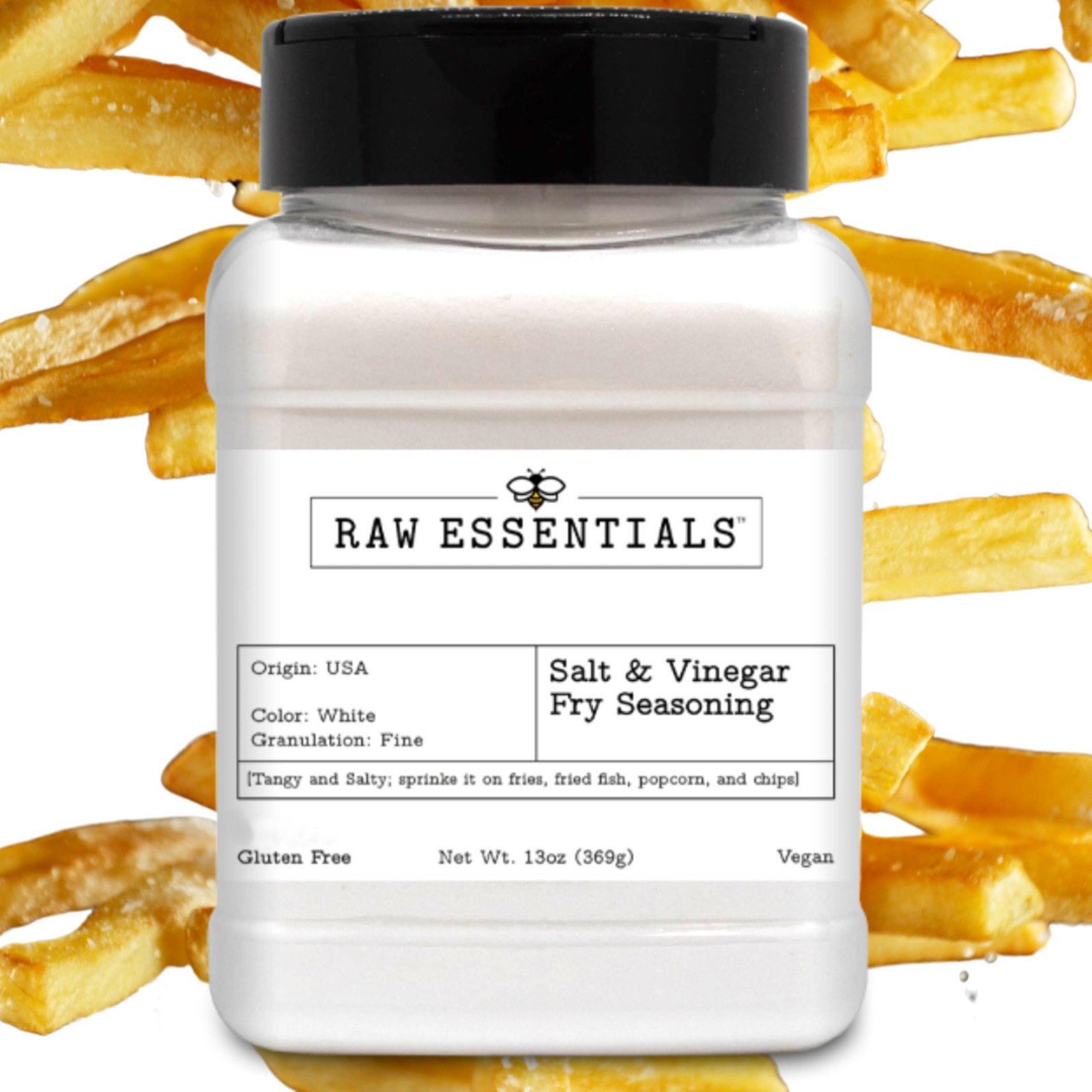 Raw Essentials Salt and Vinegar Seasoning, 13 oz 13 Ounce (Pack of 1), white