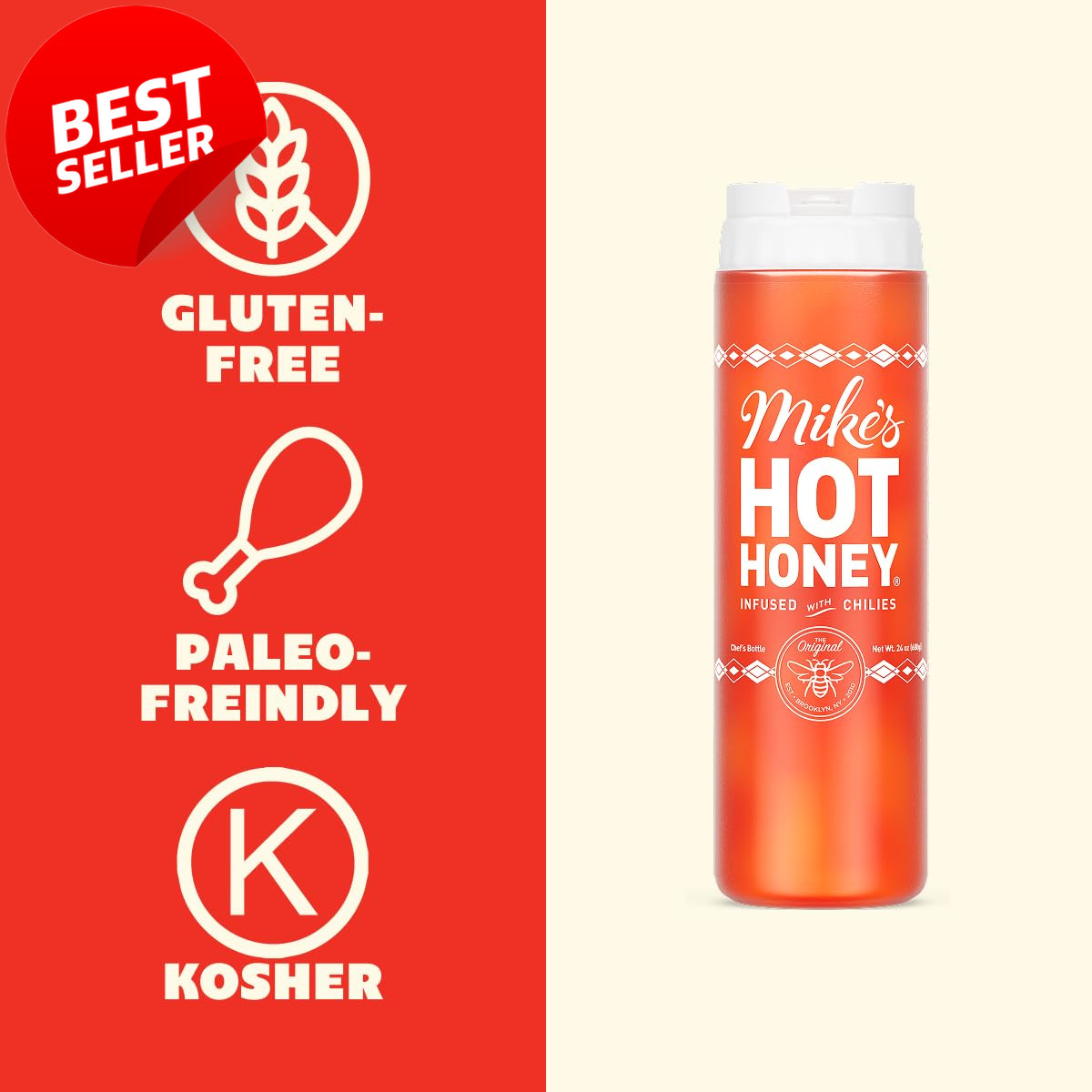 Spicy Chili Honey 24oz Sweet Heat Gluten Free Chef Bottle – US