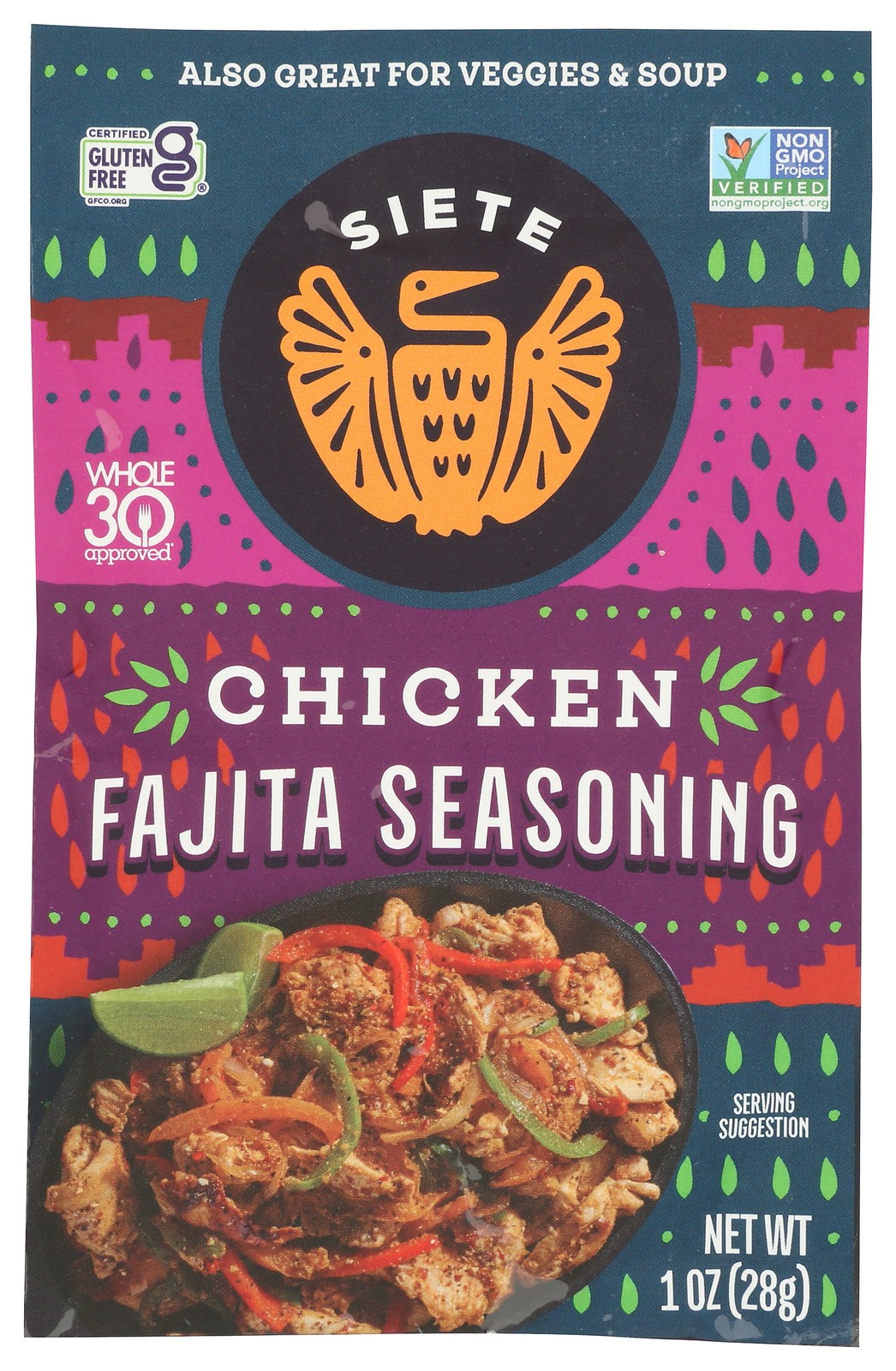 Chicken Fajita Seasoning By Siete 1 Oz Spice 12 Pack