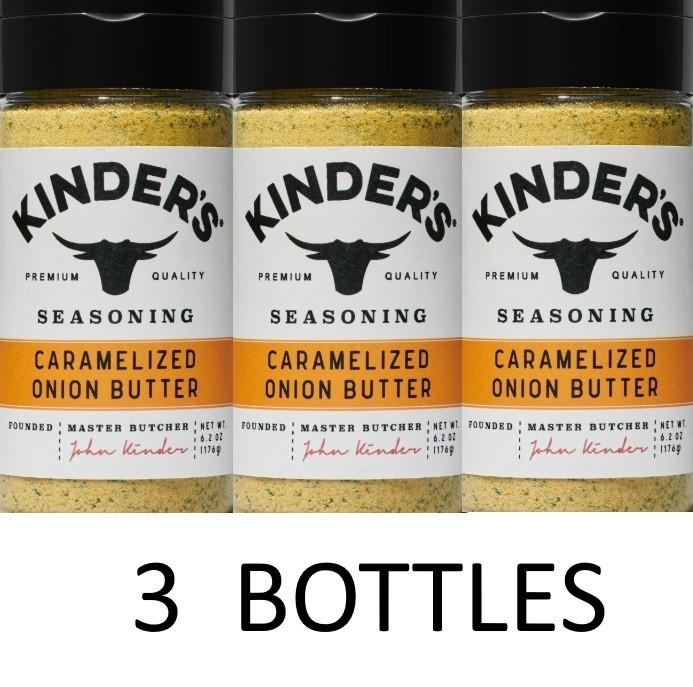 Kinder’s Caramelized Onion Butter Seasoning Mix 6.2 oz Bottle – 3 BOTTLES