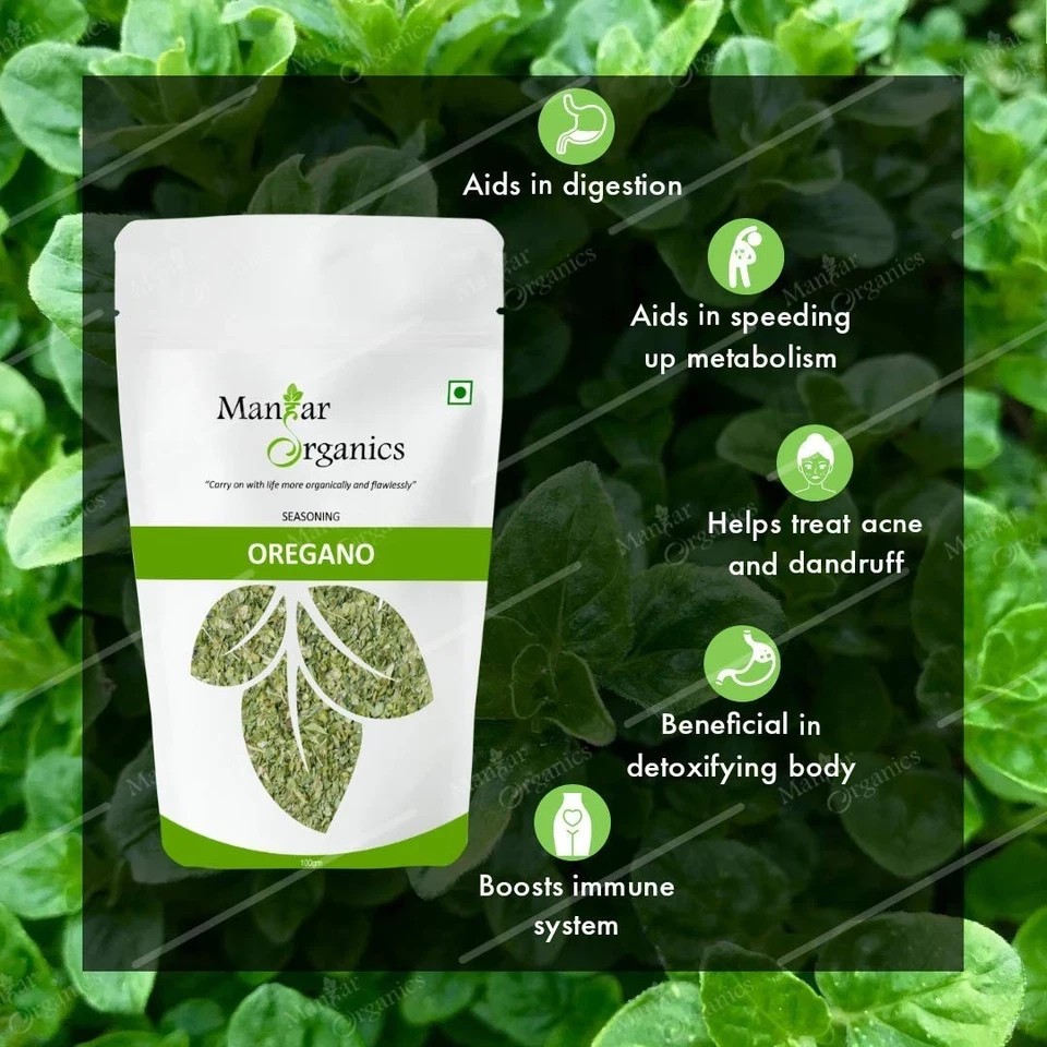 ManHar Organics Oregano Flakes 100gm e172