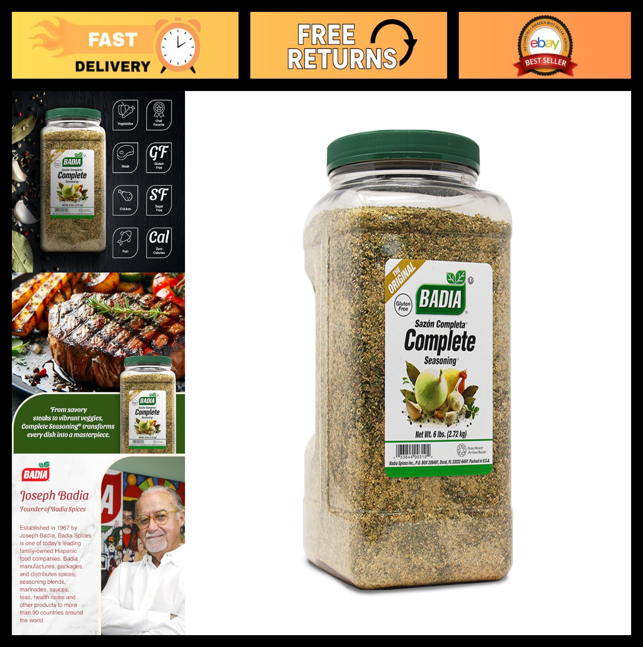 All-Purpose Seasoning Blend 96 oz – Garlic, Onion, Salt, Pepper, Herbs & Spices