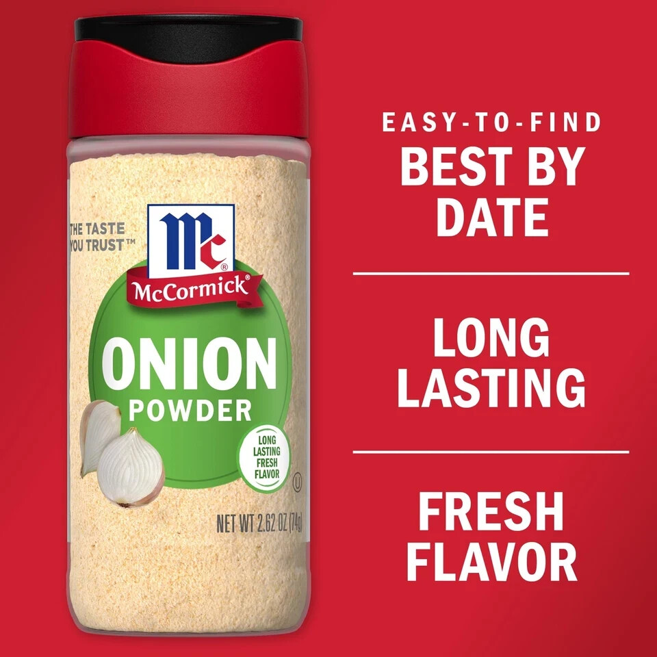 McCormick Onion Powder 2.62 Ounce Savory Flavor for Cooking and Seasoning