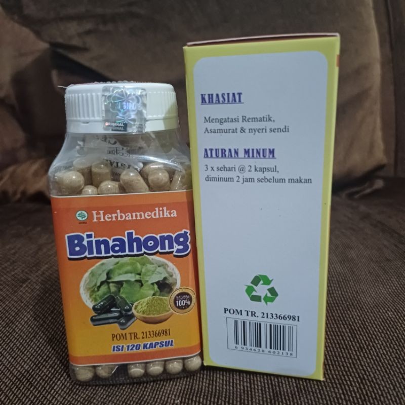 Binahong Leaf Herbal Capsules 120 Count | Natural Botanical | Capsule