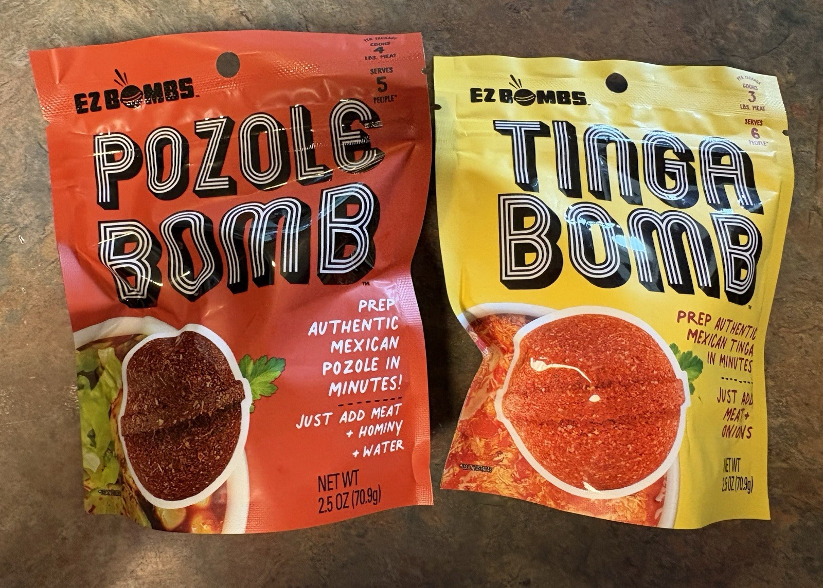 EZ Bombs Tonga & Pozole Packets Authentic Mexican Seasonings for Tacos Nachos