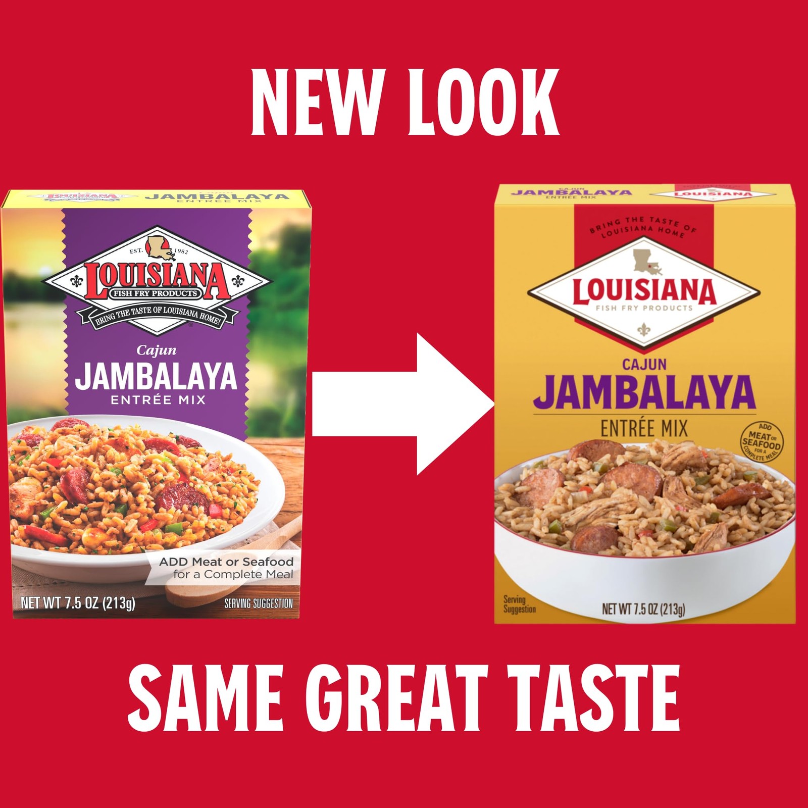 Louisiana Fish Fry Cajun Jambalaya Entree Mix, 7.5 Ounce (Pack of 4)