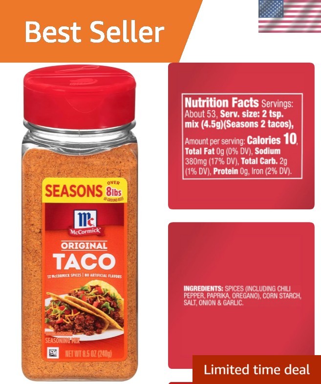 Quick & Easy Taco Seasoning Mix – 8.5 oz, Dairy-Free, Perfect for Family Dinners