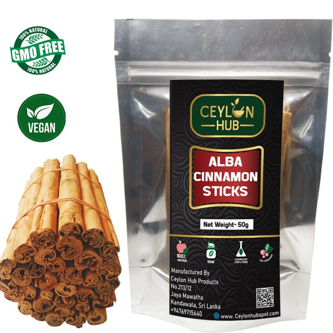CEYLON’S FINEST TRUE ALBA CINNAMON | 4″ STICKS | CINNAMOMUM ZEYLANICUM (VERUM)