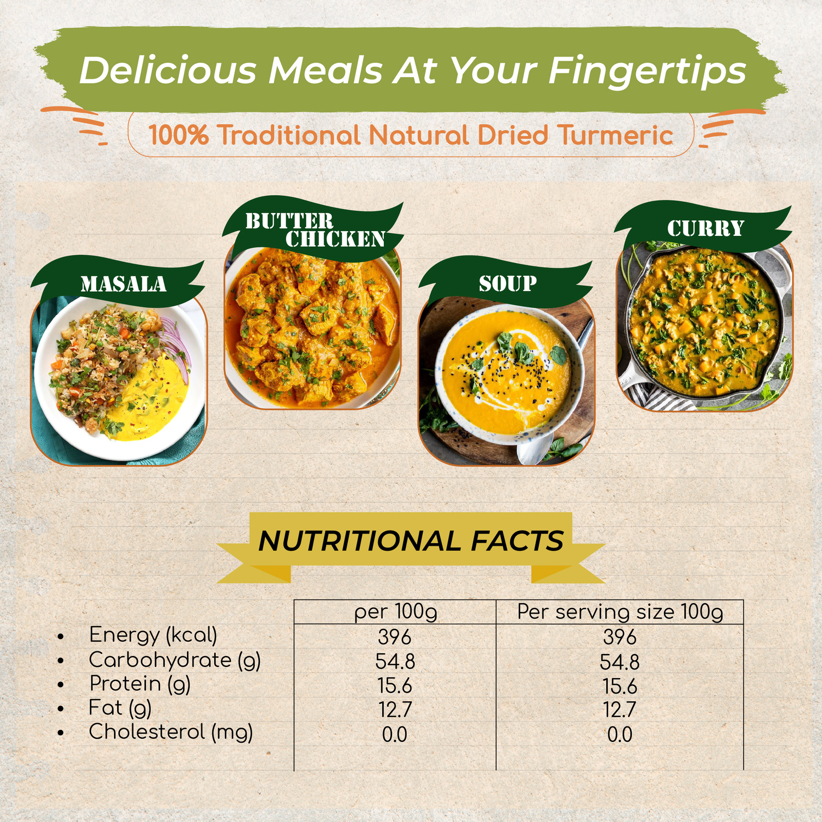 Traditional Indian Spices 7oz/pack, 3x Turmeric Powder +2x Fish Curry Powder