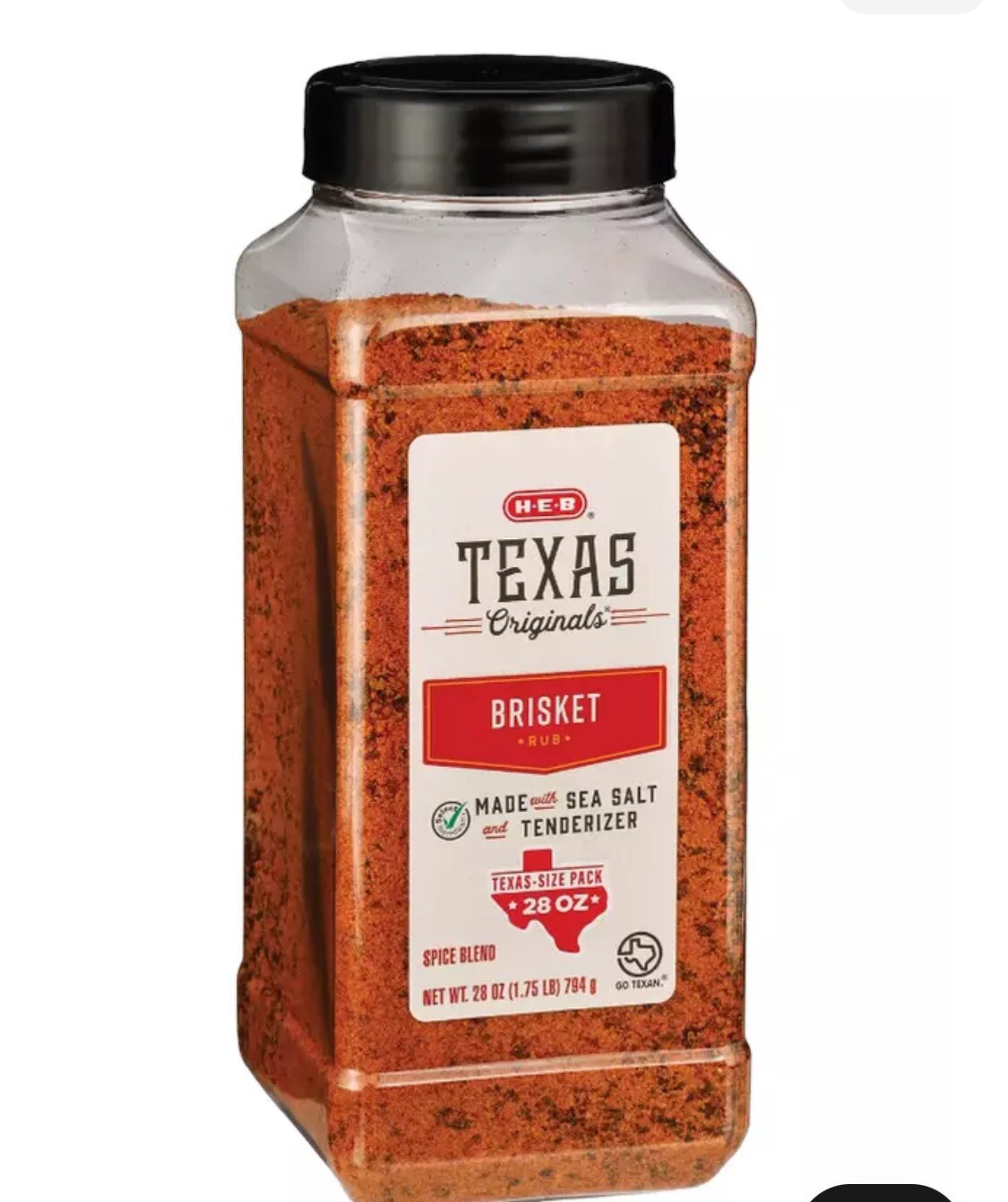 H‑E‑B Texas Originals Brisket Rub Spice Blend – Texas-Size Pack 26oz HEB