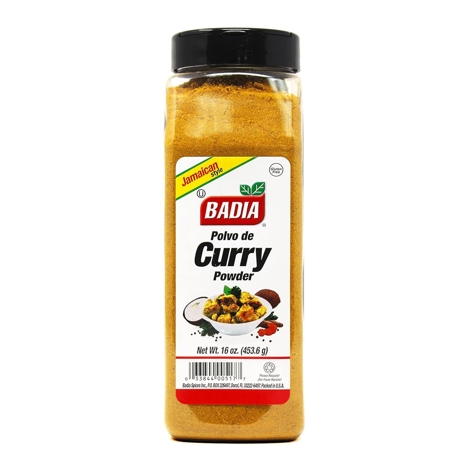 Badia Jamaican Style Curry Powder, Kosher, Gluten free, 16oz (6 Pack)