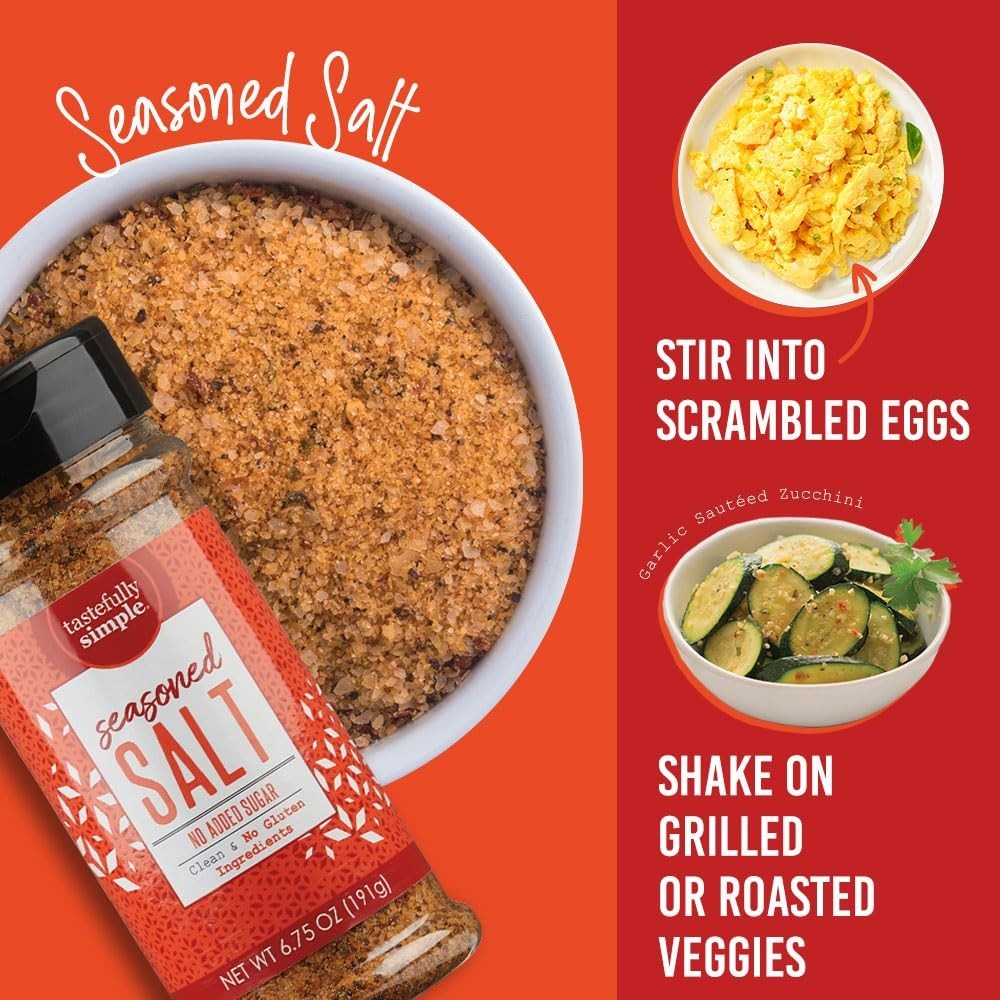 Flavor-Enhancing Seasoned Salt, 6.75 Ounce (Pack of 3) – No Artificial Additives