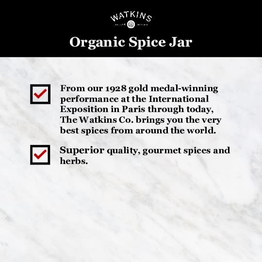 Watkins Gourmet Organic Garlic Powder 3.1 Ounce Glass Grinder Organic Spices
