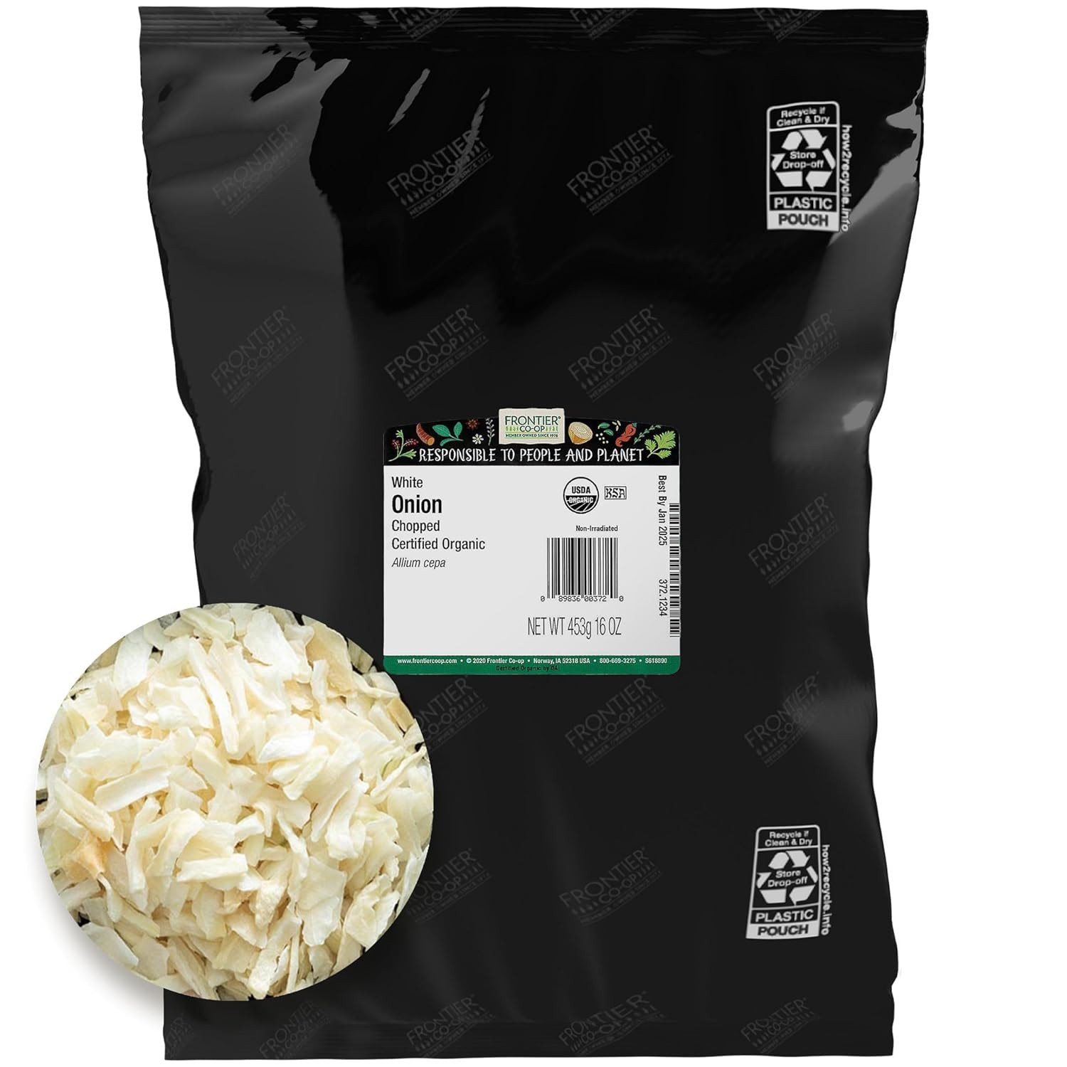 Organic Chopped Onion, 1 Pound, Dried & Chopped Sweet Organic White Onion, Ko…