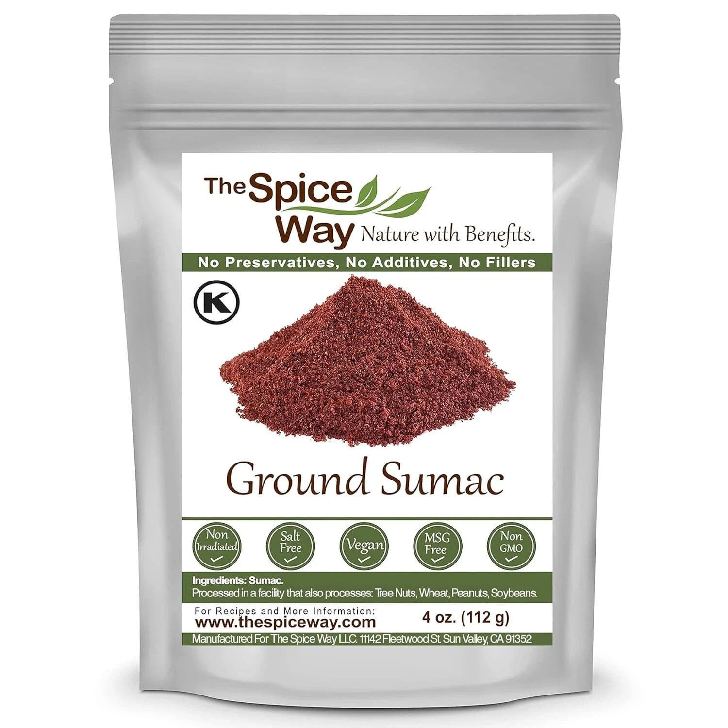 Pure 100% Ground Sumac Spice, No Salt, No GMO, No Irradiation, Sumac Seasoning