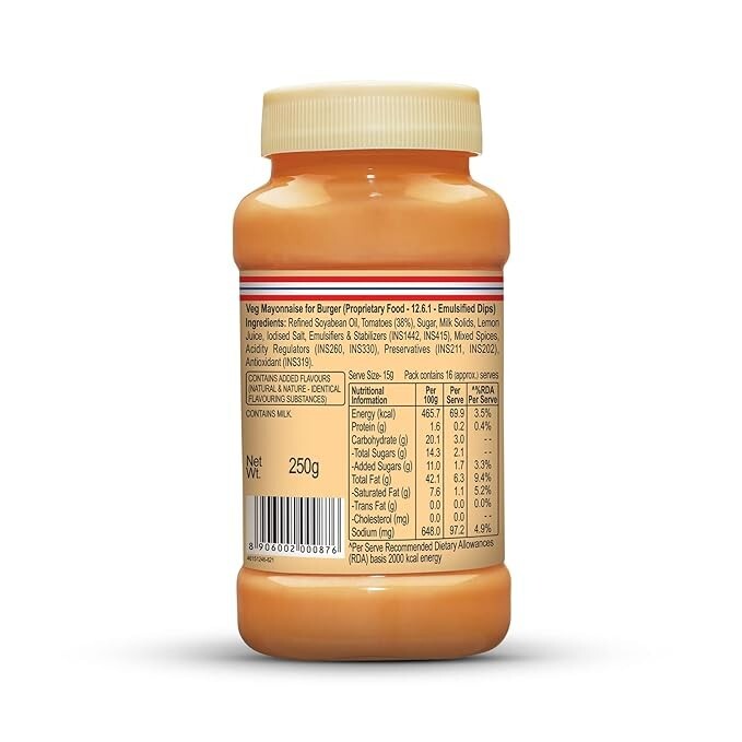 Dr. Oetker FunFoods Veg Mayonnaise Burger, 250g
