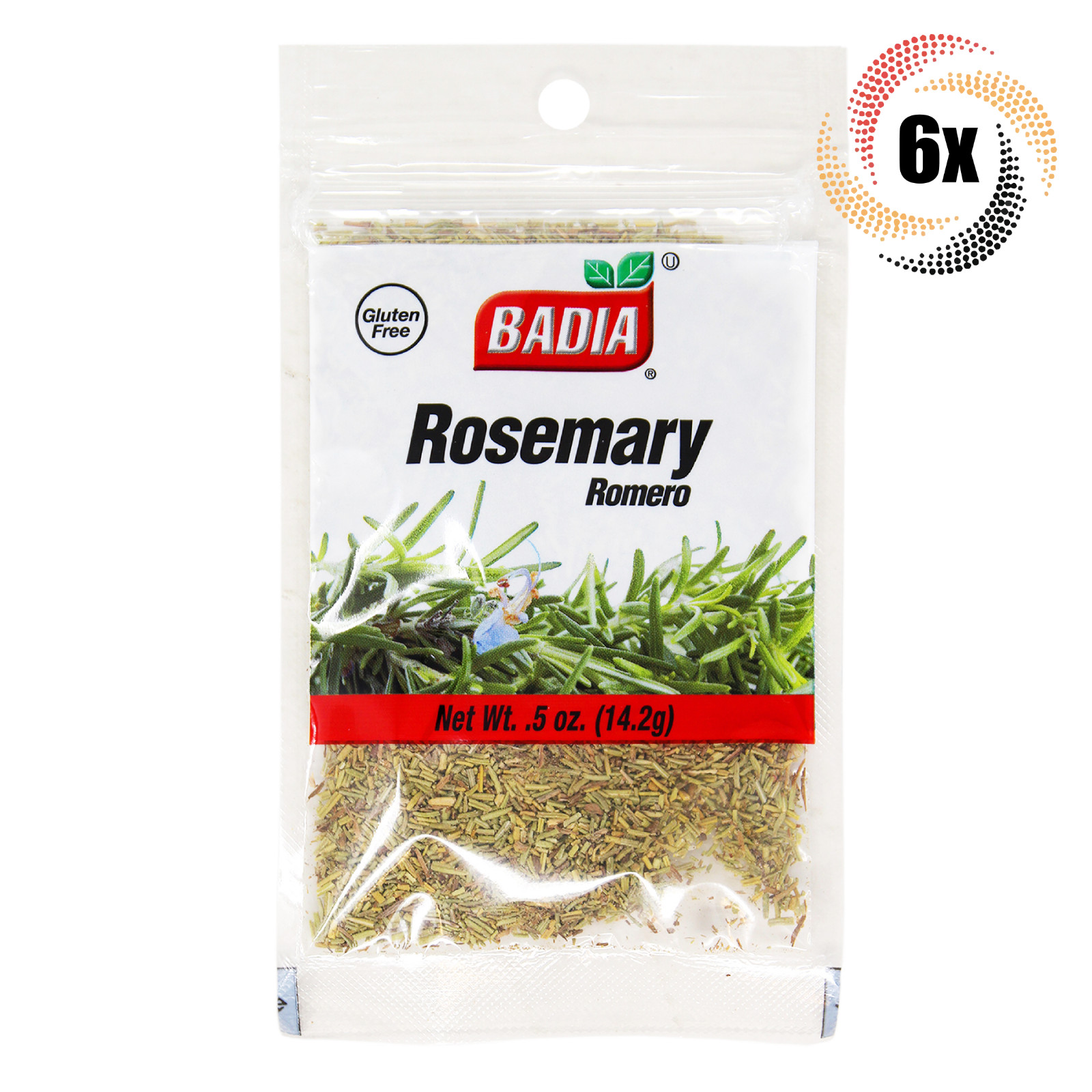 6x Bags Badia Rosemary Seasoning | .5oz | Gluten Free No MSG & Kosher