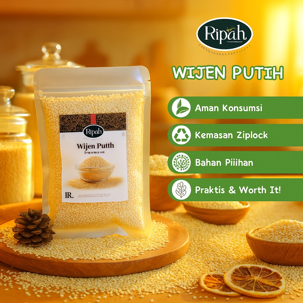 3x White Sesame Seeds 50g (150g total) nutty aroma ritual