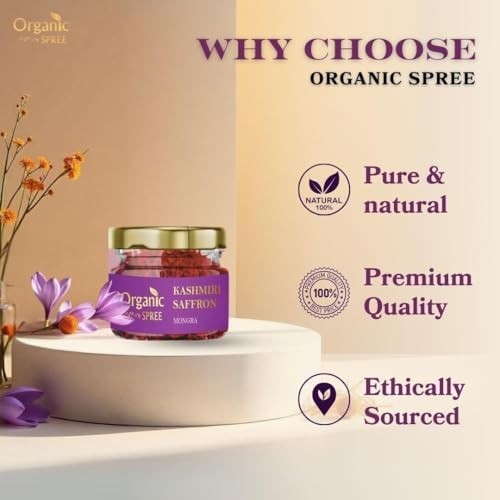 Pure Organic Kashmiri Saffron Kesar 1g Threads – Grade A++ Mongra – Pack of 2